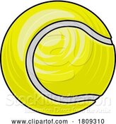 Vector Illustration of Cartoon Tennis Ball Sports Icon Illustration by AtStockIllustration