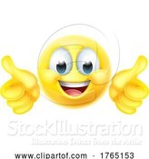 Vector Illustration of Cartoon Thumbs up Emoticon Emoji Face Icon by AtStockIllustration