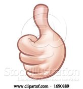 Vector Illustration of Cartoon Thumbs up Hand by AtStockIllustration