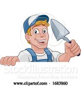 Vector Illustration of Cartoon Trowel Construction Site Builder Handyman by AtStockIllustration