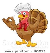 Vector Illustration of Cartoon Turkey Chef Thanksgiving or Christmas Cartoon by AtStockIllustration