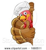 Vector Illustration of Cartoon Turkey Chef Thanksgiving or Christmas Cartoon by AtStockIllustration