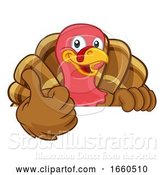 Vector Illustration of Cartoon Turkey Thanksgiving or Christmas Character by AtStockIllustration