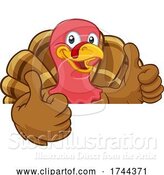 Vector Illustration of Cartoon Turkey Thanksgiving or Christmas Character by AtStockIllustration