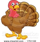 Vector Illustration of Cartoon Turkey Thanksgiving or Christmas Character by AtStockIllustration