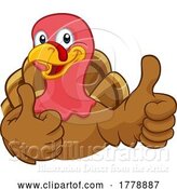 Vector Illustration of Cartoon Turkey Thanksgiving or Christmas Character by AtStockIllustration