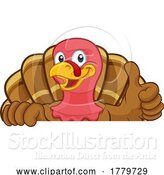 Vector Illustration of Cartoon Turkey Thanksgiving or Christmas Character by AtStockIllustration