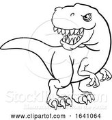 Vector Illustration of Cartoon Tyrannosaurus T Rex Dinosaur Character by AtStockIllustration