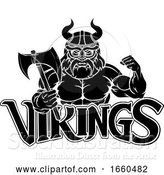 Vector Illustration of Cartoon Viking Sports Mascot by AtStockIllustration