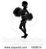 Vector Illustration of Cheerleader Pom Poms Silhouette by AtStockIllustration