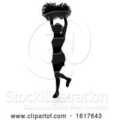 Vector Illustration of Cheerleader Pom Poms Silhouette by AtStockIllustration