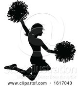 Vector Illustration of Cheerleader Silhouette by AtStockIllustration
