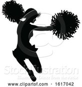 Vector Illustration of Cheerleader Silhouette by AtStockIllustration