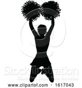 Vector Illustration of Cheerleader Silhouette by AtStockIllustration