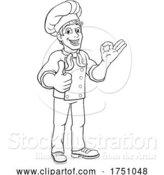 Vector Illustration of Chef Cook Baker Guy Giving Thumbs up by AtStockIllustration