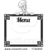 Vector Illustration of Chef Cook Baker Guy Menu Sign Background by AtStockIllustration