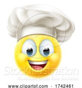 Vector Illustration of Chef Emoticon Cook Face by AtStockIllustration