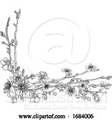 Vector Illustration of Cherry Peach Blossom Flower Design by AtStockIllustration