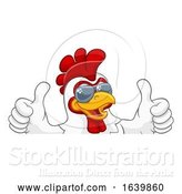 Vector Illustration of Chicken Rooster Cockerel Bird Sunglasses by AtStockIllustration