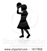 Vector Illustration of Child Silhouette, on a White Background by AtStockIllustration