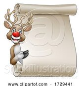 Vector Illustration of Christmas Reindeer Sign by AtStockIllustration