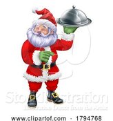 Vector Illustration of Christmas Santa Claus Father Christmas Food Chef by AtStockIllustration