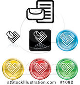 Vector Illustration of Colored Mail Icon Buttons by AtStockIllustration