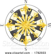 Vector Illustration of Compass Rose Symbol Icon by AtStockIllustration