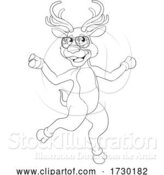 Vector Illustration of Cool Christmas Reindeer in Sunglasses by AtStockIllustration