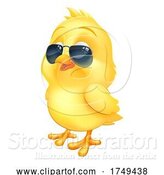 Vector Illustration of Cool Easter Baby Chick Chicken Bird in Sunglasses by AtStockIllustration