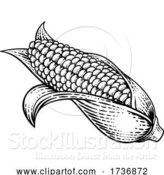 Vector Illustration of Corn Vegetable Vintage Woodcut Illustration by AtStockIllustration