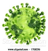 Vector Illustration of Coronavirus Virus Cell Global Pandemic World by AtStockIllustration