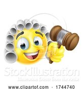 Vector Illustration of Court Judge Emoticon Emoji Icon Face by AtStockIllustration