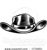 Vector Illustration of Cowboy or Sheriff American Western Wild West Hat by AtStockIllustration