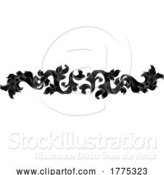 Vector Illustration of Crest Coat of Arms Filigree Heraldic Border Band by AtStockIllustration