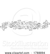 Vector Illustration of Crest Coat of Arms Filigree Heraldic Border Band by AtStockIllustration