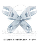 Vector Illustration of Crossed Adjustable Wrenches by AtStockIllustration