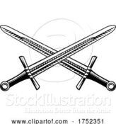Vector Illustration of Crossed Swords Vintage Engraved Etching Woodcut by AtStockIllustration