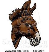 Vector Illustration of Democrat Donkey Election Political Party Politics by AtStockIllustration