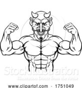 Vector Illustration of Devil Sports Mascot Character by AtStockIllustration