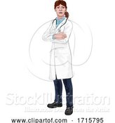 Vector Illustration of Doctor Lady Medical Healthcare Character by AtStockIllustration