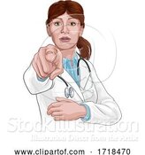 Vector Illustration of Doctor Lady Pointing Needs You by AtStockIllustration