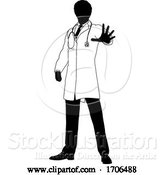 Vector Illustration of Doctor Stop Hand Sign Medical Concept by AtStockIllustration