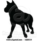 Vector Illustration of Dog Pet Animal Silhouette by AtStockIllustration