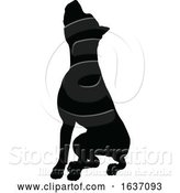 Vector Illustration of Dog Silhouette Pet Animal by AtStockIllustration