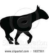 Vector Illustration of Dog Silhouette Pet Animal by AtStockIllustration