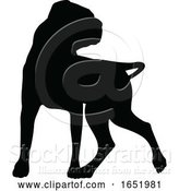 Vector Illustration of Dog Silhouette Pet Animal by AtStockIllustration