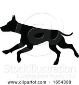 Vector Illustration of Dog Silhouette Pet Animal by AtStockIllustration