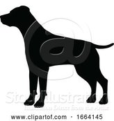 Vector Illustration of Dog Silhouette Pet Animal by AtStockIllustration