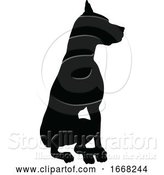 Vector Illustration of Dog Silhouette Pet Animal by AtStockIllustration